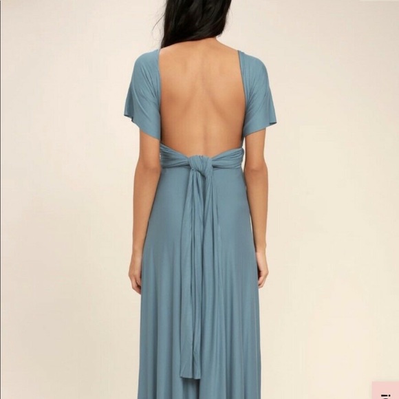 Maxi dress Lulus worn once for wedding - Picture 3 of 3